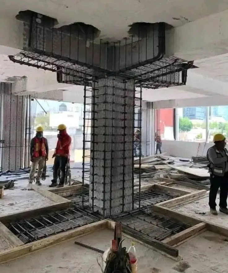 column strengthening work. amg technical works